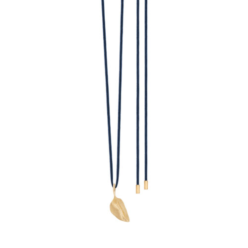 Exklusive Seidenbänder mit Endstücken aus 750/- Gelbgold