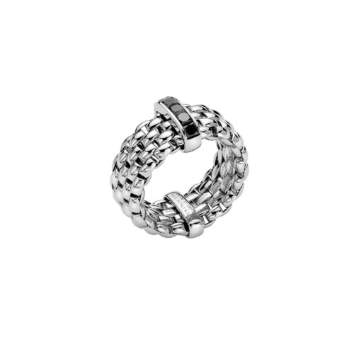 Flex'it Ring Panorama mit schwarzen Diamanten