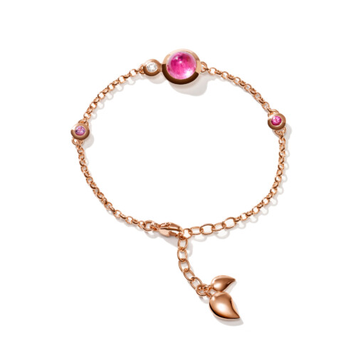 Armband Bouton Mini Chain Blush