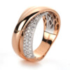 Material: rotgold-weissgold – Ring 18 kt RG+WG