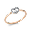 Material: rotgold – Ring 18 kt GG Herz
