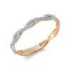 Material: rotgold – Ring 18 kt GG, Fassung rhodiniert