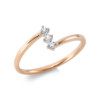 Material: rotgold-weissgold – Ring 18 kt GG, Fassung rhodiniert