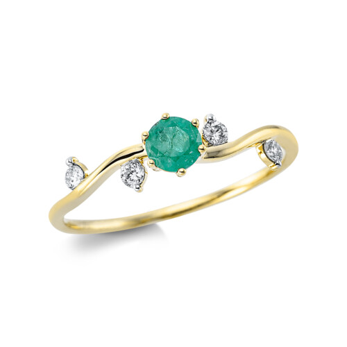 Ring 18 kt GG, Fassung rhodiniert