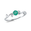 Material: weissgold – Ring 18 kt GG, Fassung rhodiniert