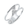 Material: weissgold – Ring 18 kt GG, Fassung rhodiniert