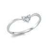 Material: weissgold – Ring 18 kt GG, Fassung rhodiniert