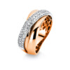 Material: rotgold-weissgold – Ring 18 kt RG+WG