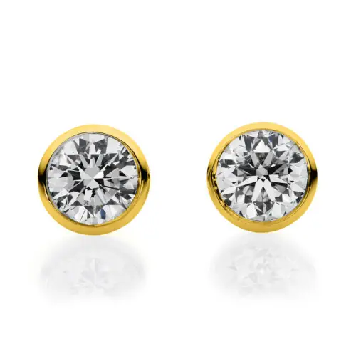 Ohrstecker Zarge 18 kt GG