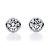 Material: weissgold – Ohrstecker Zarge 18 kt GG V-Zarge