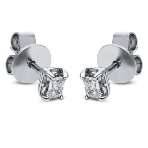 Ohrstecker 4er-Krappe 18 kt WG