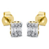 Material: gelbgold-weissgold – Ohrstecker 18 kt GG+WG