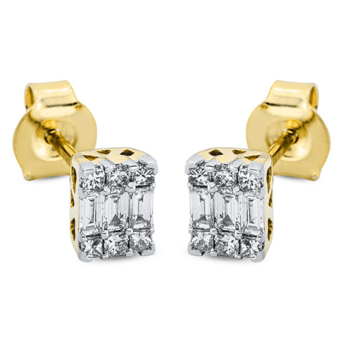 Ohrstecker 18 kt GG+WG