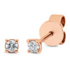 Material: rotgold – Ohrstecker 4er-Krappe 18 kt GG