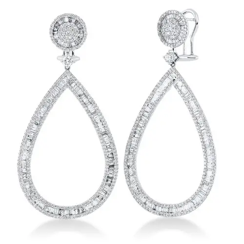 Ohrschmuck 18 kt WG Tropfen