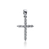 Material: weissgold – Anhänger 18 kt GG Kreuz, mit Öse