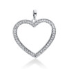 Material: weissgold – Anhänger 18 kt GG Herz, mit Öse