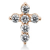 Material: rotgold – Anhänger 18 kt GG Kreuz