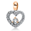 Material: rotgold – Anhänger 18 kt GG Herz, mit Öse
