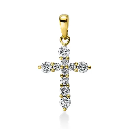 Anhänger 18 kt GG Kreuz, mit Öse
