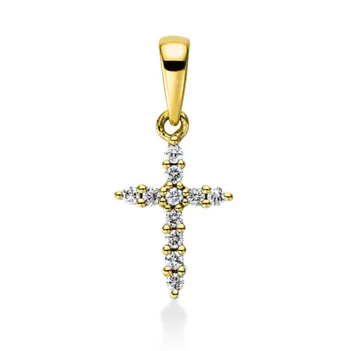Anhänger 18 kt GG Kreuz, mit Öse