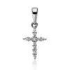 Material: weissgold – Anhänger 18 kt GG Kreuz, mit Öse