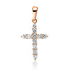 Material: rotgold – Anhänger 18 kt GG Kreuz, mit Öse