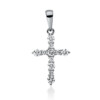 Material: weissgold – Anhänger 18 kt GG Kreuz, mit Öse