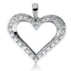 Material: weissgold – Ohrstecker Zarge 18 kt GG V-Zarge