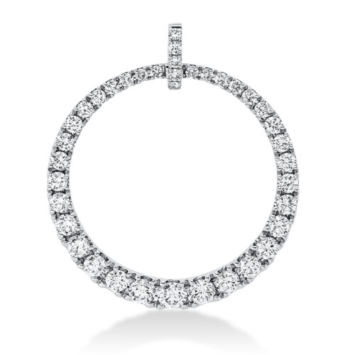 Anhänger 18 kt WG Kreis, mit Öse