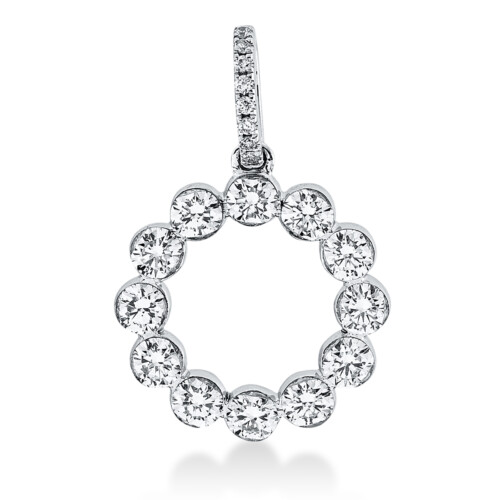 Anhänger 18 kt WG Kreis, mit Öse