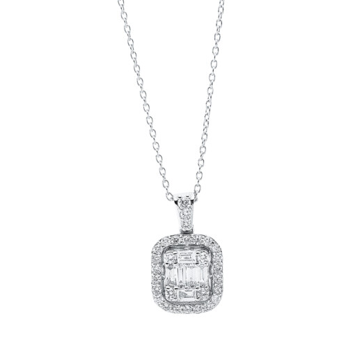 Collier 18 kt WG, mit Öse