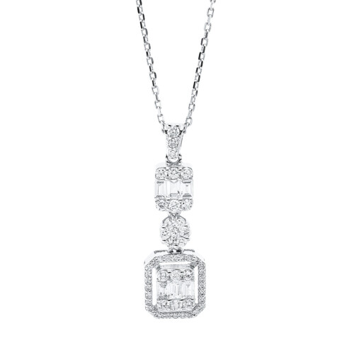 Collier 18 kt WG, mit Öse