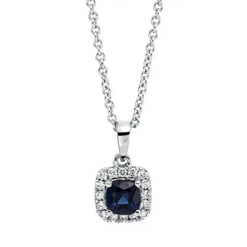 Collier 18 kt WG, mit ZÖ 42 cm