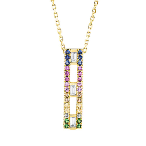 Collier 18 kt GG, mit ZÖ 40 cm + 43 cm