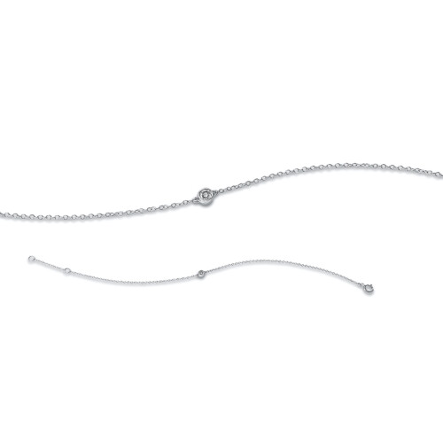 Armband Zarge 14 kt WG, ZÖ 15,5 cm