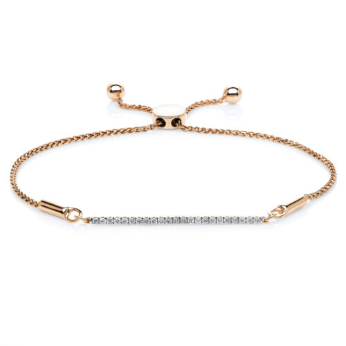 Armband 14 kt RG, variabel