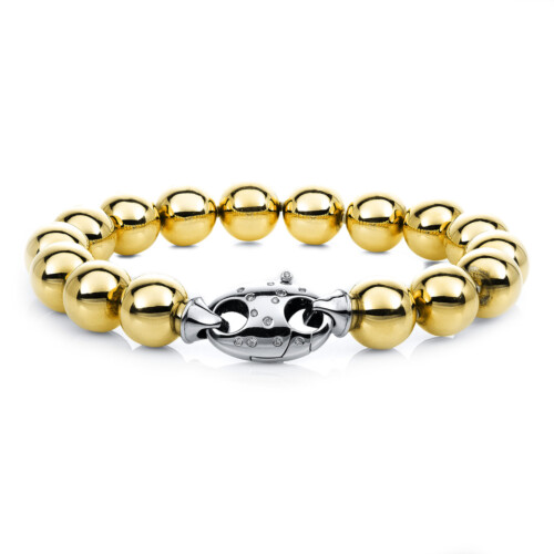 Armband 18 kt GG+WG, 16 Kugeln
