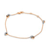 Material: rotgold-weissgold – Armband 18 kt GG+WG