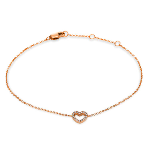 Armband 18 kt RG Herz