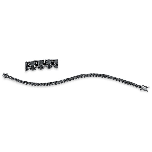 Armband 4er-Krappe 18 kt WG, schwarz rhodiniert