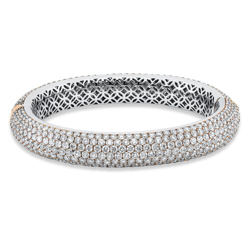 Armreif 18 kt WG+RG