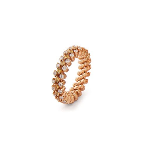 Brevetto Roségold Multi Size Ring mit Brillanten und Saphiren