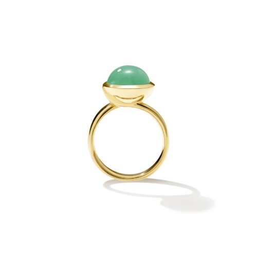Ring Bouton large Chrysopras