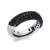 Material: weissgold – Ring 18 kt WG, Fassung schwarz rhodiniert