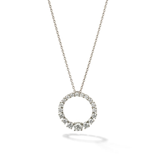 Anhänger mit Kette Weißgold
