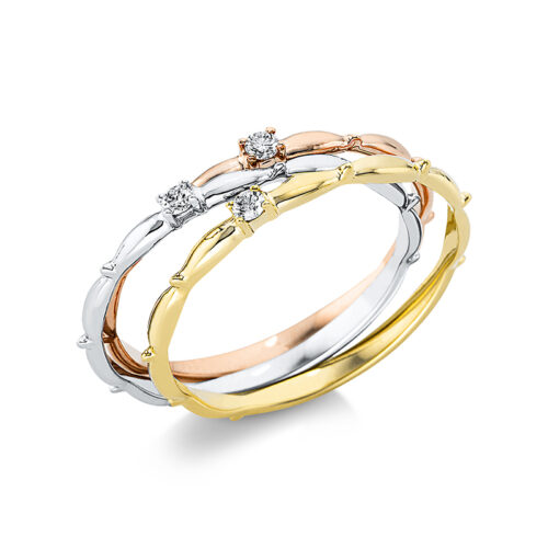Ring 18 kt WG+GG+RG