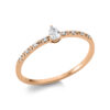 Material: rotgold – Ring 3er-Krappe 18 kt GG+WG