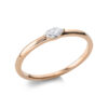 Material: rotgold-weissgold – Ring 2er-Krappe 18 kt GG+WG