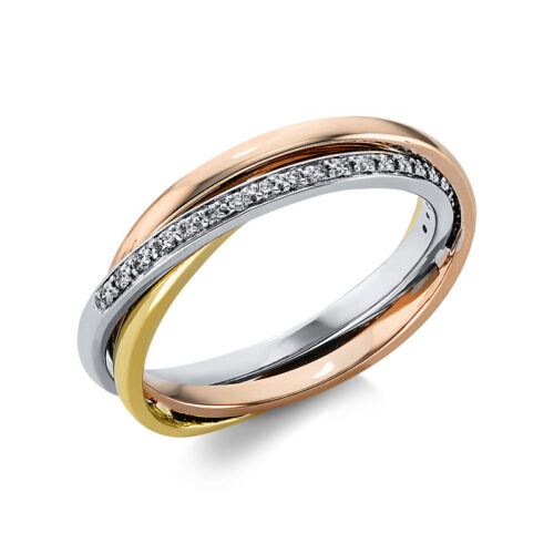 Ring 18 kt WG+GG+RG